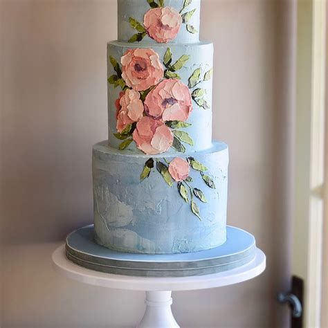 17 Buttercream Painted Wedding Cakes