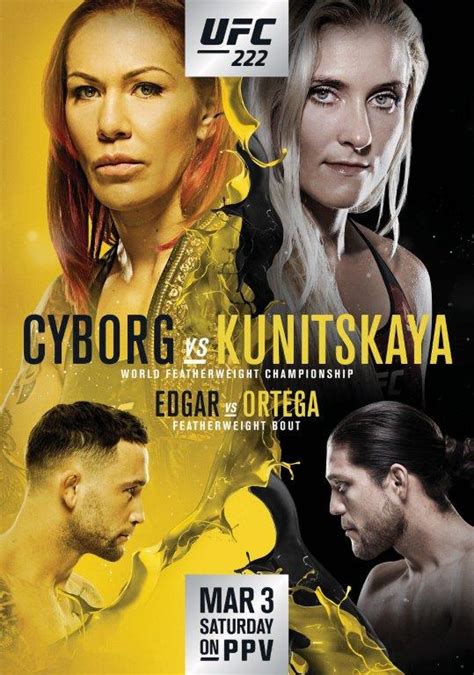 Ufc 222 Cris Cyborg Vs Yana Kunitskaya Poster Prints4u