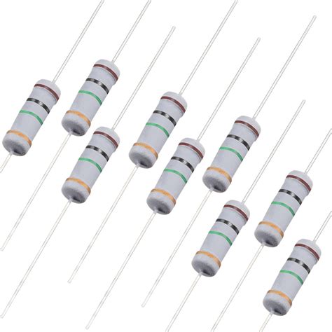 100pcs 1w 1m Ohm Carbon Film Resistor 5 Tolerance 4 Color Bands