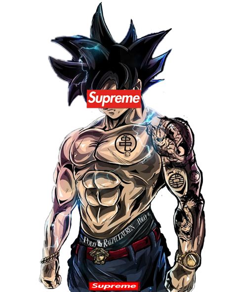 Supreme Goku Sticker By Char