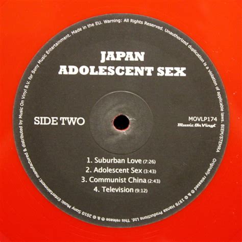 japan adolescent sex coloured vinyl lp 7 vinyl single
