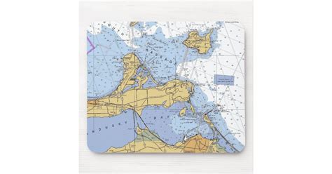 Sandusky Bay Oh Erie Nautical Chart Mousepad Zazzle