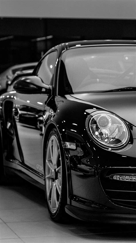 Black And White Porsche Iphone Wallpaper