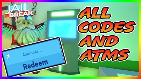 Additionally, these promo codes will help you all not only to quench the thirst of being adventurous but also to win a variety of rewards and exciting deals in the. ALL CODES AND ATM LOCATIONS IN ROBLOX JAILBREAK (WINTER ...