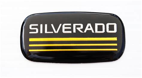 Silverado Door Emblem And 3x Red Metallic Door Emblem Logo Badge For