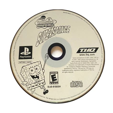 Spongebob Squarepants Supersponge Sony Playstation 1 2001 For Sale
