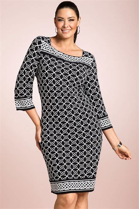Sara Knit Print Dress Ezibuy Australia Designer Plus Size Clothing
