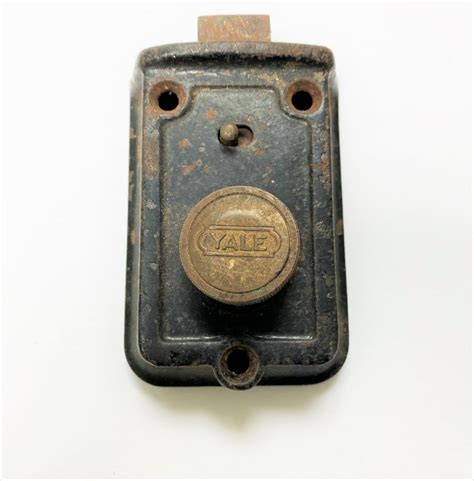 Vintage Yale Deadbolt Lock Rustic Old Door Lock Restoration Hardware