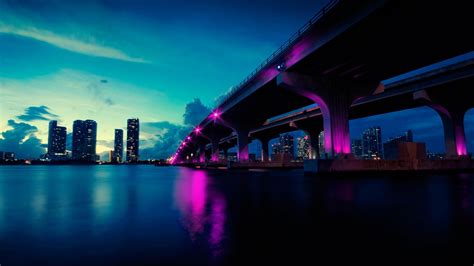 Tajemný Stuha Bolest Miami Night Wallpaper Zázrak Fondy Sedativní