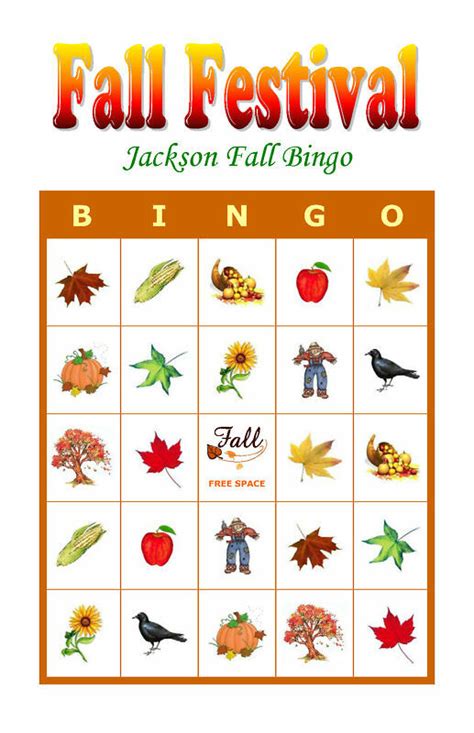 Fall Festival Holiday Party Game Activity Bingo Cards Ebay