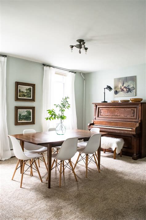 Both the living and dining room have beautiful antique rugs to help zone the space—each room is grounded on its own rug. Dining Room Progress | Antique Meets Midcentury — Stevie ...