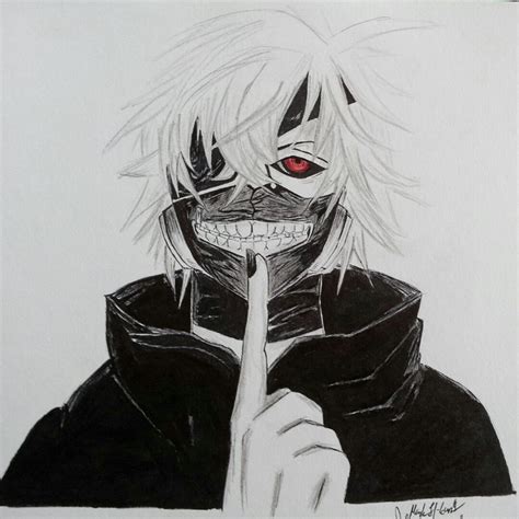 I gave it to her at lunch and she was so freaking happy when she saw it. Tokyo Ghoul - Kaneki Ken with Mask by MarkLl-Kun on DeviantArt