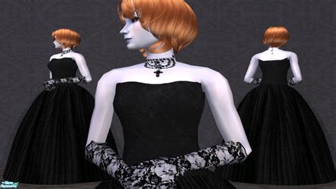 The Sims Resource Gothic Dresses Set 1 Black