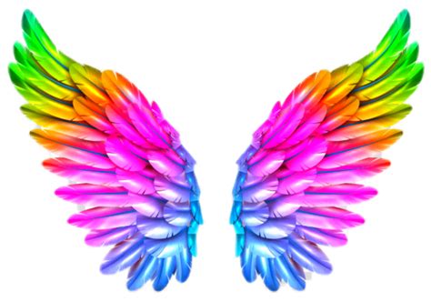 Neon Rainbow Wings Freetoedit Neon Sticker By Kirin Kitty