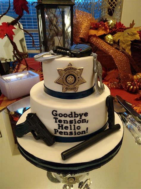 Police Retirement Cake Ideas