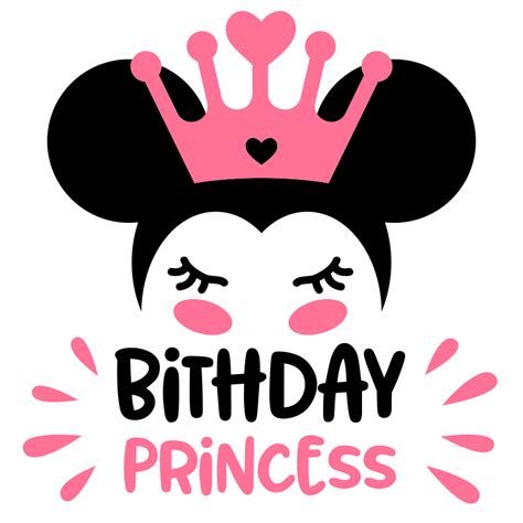Birthday Princess Svg Disney Mickey Mouse Svg Mickey Clipa Inspire