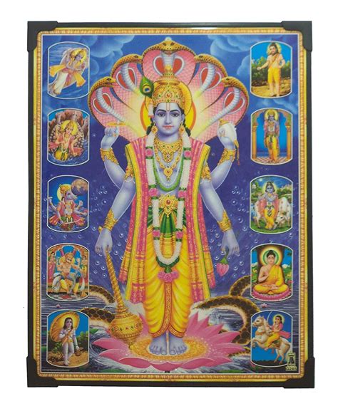 Buy Lord Vishnu 10 Avatars Photo Beading Frame 29 Cm X 225 Cm X 1 Cm