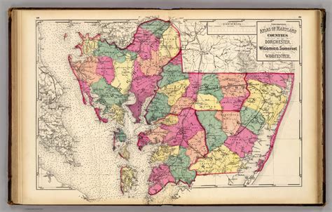 Topographical Atlas Of Maryland Counties Of Dorchester Wicomico