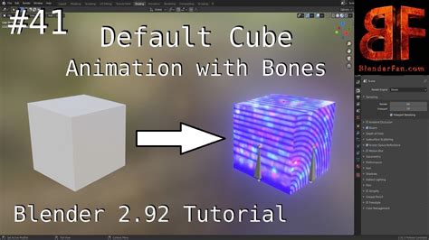 Blender 292 Beginner Tutorial Default Cube Animation With Bones 41