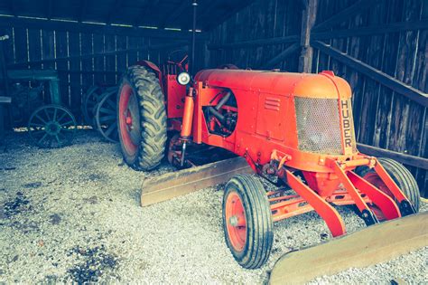Vintage Red Tractor Free Stock Photo Public Domain Pictures