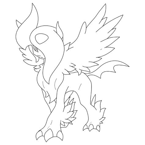 Mega Absol Coloring Pages For Kids