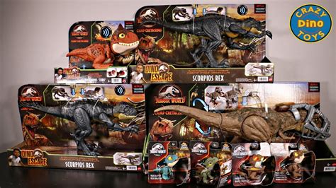 New Jurassic World Slash N Battle Scorpios Rex Unboxed Camp Cretaceous Mattel Dinosaur Toys