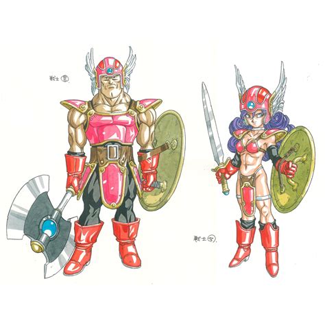 dragon quest 3 classes artwork both nes and snes by akira toriyama dragonquest dragon quest