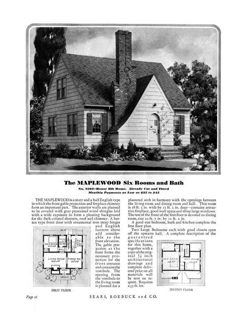 The Maplewood Sears Kit Home Archives Sears House Plans Best House