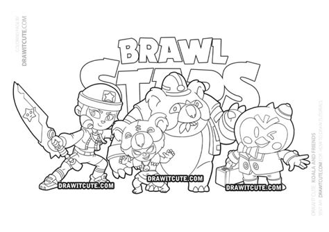 Great mouse practice for toddlers, preschool kids, and elementary students. Koala Nita and friends coloring page | Brawl Stars - Draw ...