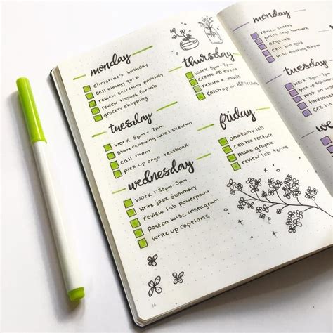 Over 20 Easy Bullet Journal Weekly Spread Ideas