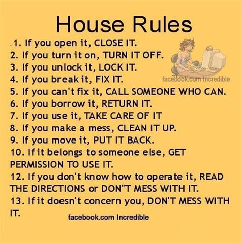 17 Best Images About House Rules Sayings On Pinterest In This