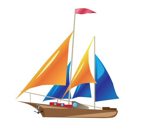 Ship With Sails 516901 Vector Art At Vecteezy