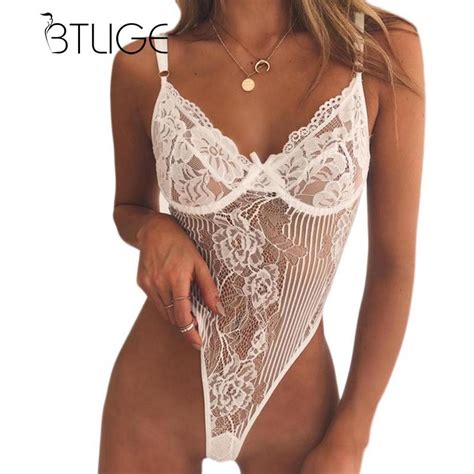 Btlige Sleeveless Solid Bodysuits Women Hollow Out Lace Swimwear Female Stretchy Perspective One
