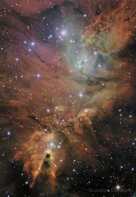 Ngc 2264 Cone And Fox Nebulae Dss Spitzer Nebula Astronomy