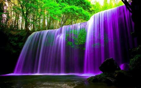 Purple Waterfall Waterfall Wallpaper Water Live Wallpaper Moving