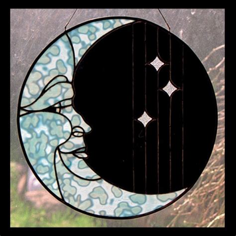 This Smiling Moon Stained Glass Pattern Is Sure To Encourage Pleasant