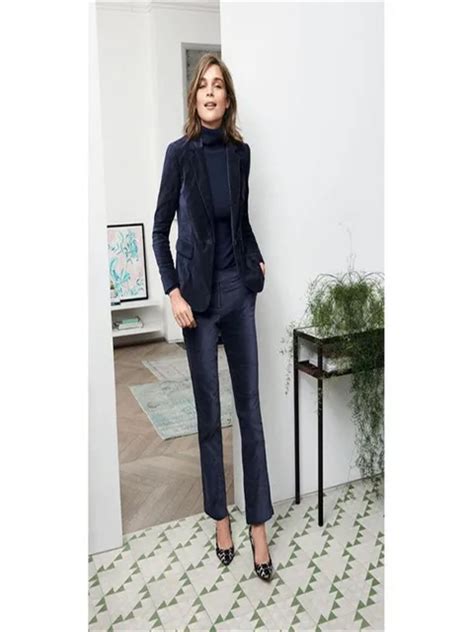 New Designs Womens Royal Blue Formal Pants Suits For Weddings Tuxedo