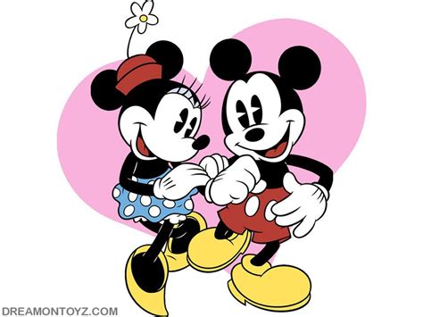 Mickey Mouse Valentines Day Cartoon Wallpaper Of Mickey And Minnie