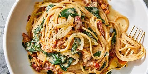 Spaghetti And Spinach With Sun Dried Tomato Cream Sauce Name Group