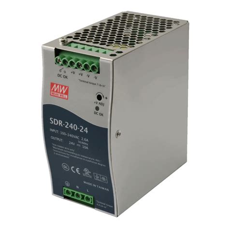 Csd Meanwell 24vdc 10a 240w Single Output Industrial Din Rail Power