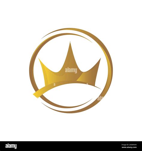 Gold Luxury Crown Logo Vector Royal King Queen Abstract Design Icon