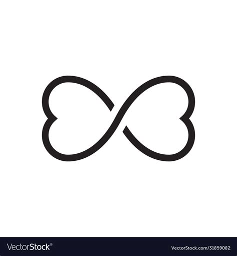 Infinity Heart Icon Symbol Design Royalty Free Vector Image