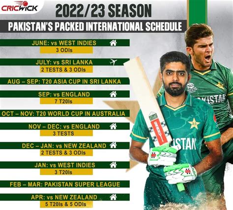 Pakistans International Schedule 2022 23 Rcricket