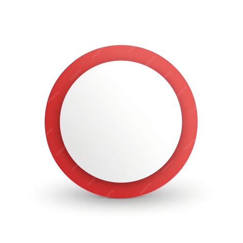 Premium Ai Image A Red And White Round Sign On A White Background