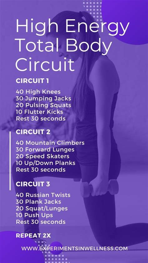 Home Workout No Equipment High Energy Total Body Circuit Full Body