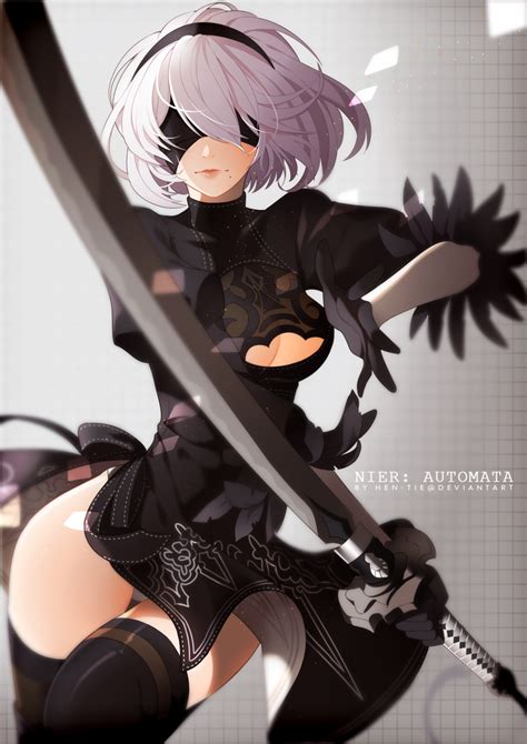 2b Nier Automata By Hen Tie On Deviantart