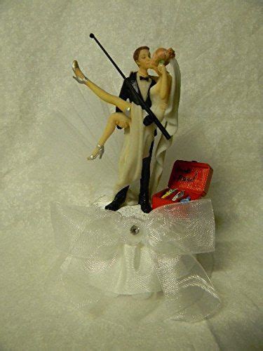 Fishing Fisherman Wedding Cake Topper Tackle Box Pole Sexy Bride See This Great Product