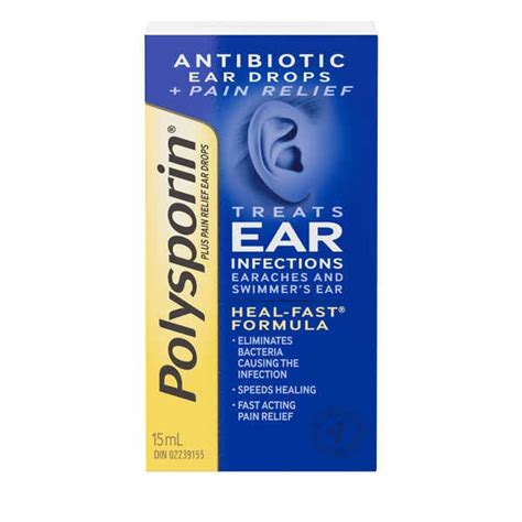 Plus Pain Relief Antibiotic Ear Drops Polysporin® Canada