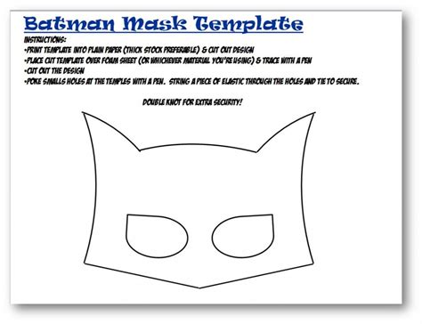 8 Best Images Of Batman Superhero Mask Template Printable Batman Mask