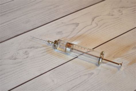 Medical Syringe Of The Last Century Old Hospital Equipment Stock Photo
